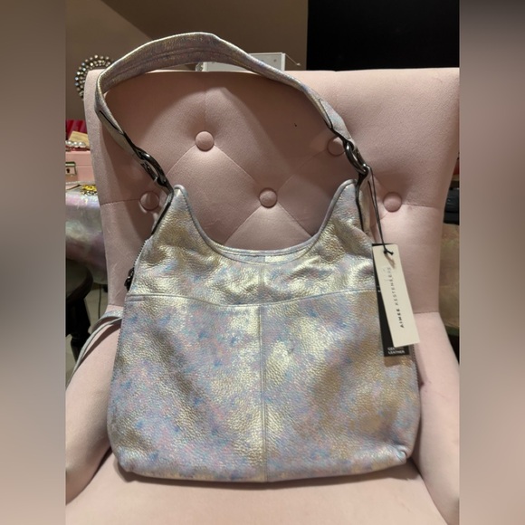Nwt Aimee Kestenberg  Iridescent Shoulder hobo Bag! Stunning - Picture 1 of 4